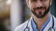 © Marco - portrait of a doctor smiling with blurred background and copy space
