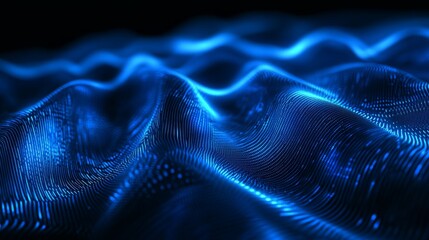 Wall Mural - Dark blue abstract background with static for futuristic tech designs.