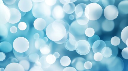Poster - Eye-catching background with white and blue circles blended seamlessly, creating a modern and futuristic effect.