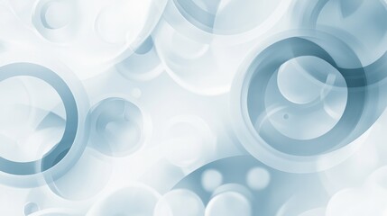 Poster - Eye-catching background with white and blue circles blended seamlessly, creating a modern and futuristic effect.