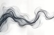 © Viktor - Abstract design of swirling smoke. Dark grey smoke patterns float smoothly. Wispy smoke shapes form intricate patterns. Elegant, artistic. Creative design. Smooth flowing movement. Minimalistic.