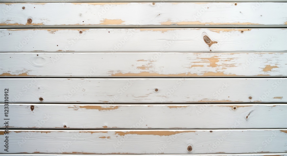 Horizontal Distressing Pattern Whitewashed weathered wooden planks form horizontal pattern. Natural ...