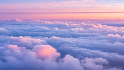 Wall Mural - pastel - hued cloud scape at dusk ethereal cloud scape at sunset