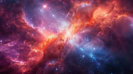 Wall Mural - space abstract background with galaxy, stars and cosmic gas nebula type