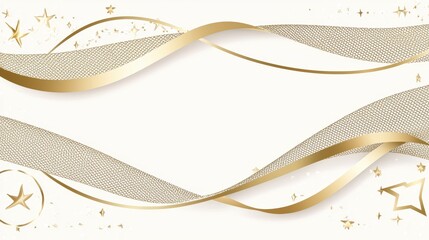 Poster - Elegant golden waves design abstract art digital background minimalist creative decorative elements