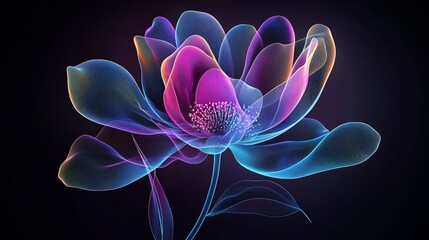 Wall Mural - blue and purple