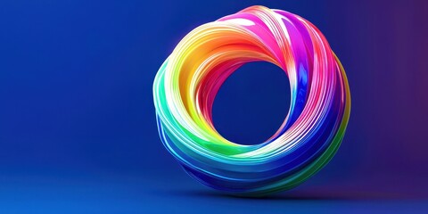 Poster - Rainbow is shown in a circle