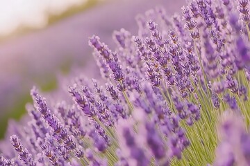 Wall Mural - A Field of Exquisite Lavender Blossoms