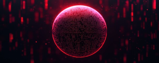 Poster - Dynamic visualization of digital sphere virtual space 3d animation futuristic environment abstract concept