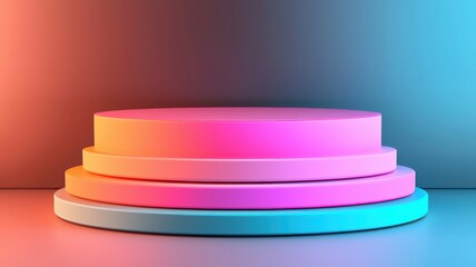 Poster - vibrant circular stage design digital studio graphic art modern environment aesthetic viewpoint for 
