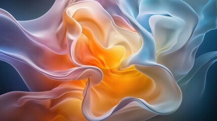 Poster - A vibrant abstract background with swirling gradients and glowing lines