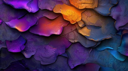 Poster - A vibrant abstract background with layered textures and glowing highlights