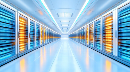 Poster - Modern data center showcasing advanced server technology