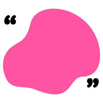 abstract shape quote frame, pink color.