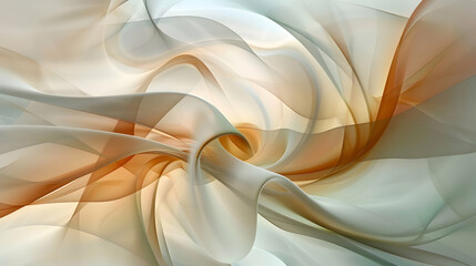 Poster - A soft, flowing abstract design featuring gentle curves and warm colors.
