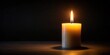 © Praphunsak - Lonely single burning candle illuminating darkness, solitude, flame, light, glow, minimalism, simplicity, sorrow