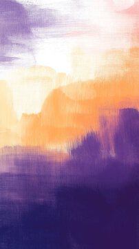 abstract background of purple and peach pink paint brush strokes