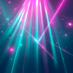 Poster - Dynamic Display Of Colorful Laser Lights Creating An Energizing Atmosphere In An Abstract Digital Space