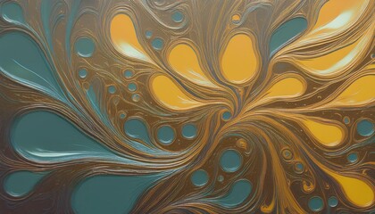 Poster - Stunning Ferrofluid Artistry Organic Patterns in Motion, Showcasing a Vibrant, Dynamic Interplay of Colors and Textures, Exploring the Beauty of Fluid Dynamics.