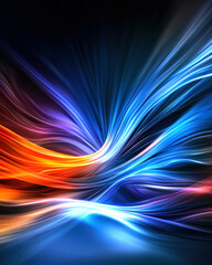 Poster - A mesmerizing blend of vibrant colors flowing gracefully, creating an ethereal atmosphere.