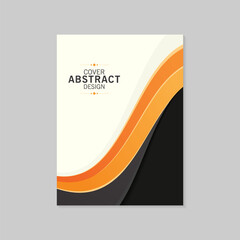 Wall Mural - yellow and black abstract business cover design