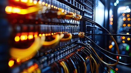 Poster - Network Server Room Technology Data Center Cables Connections
