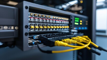 Poster - Network Server Technology Data Center Close Up Modern Infrastructure