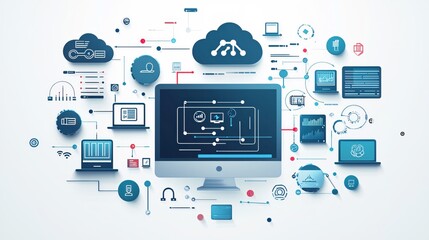 Poster - Cloud Computing Network Data Processing System Digital Technology Innovation