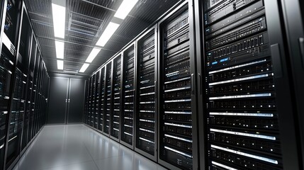 Poster - Modern Data Center Server Room Technology Infrastructure Network