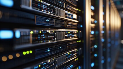 Poster - Modern Data Center Server Room Technology Network Infrastructure