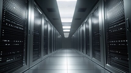Poster - Modern Data Center Server Room Technology Infrastructure