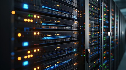 Aufkleber - Modern Data Center Server Room Technology  Network Infrastructure