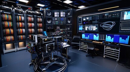 Poster - Modern Audio Studio Control Room Professional Recording Equipment Technology