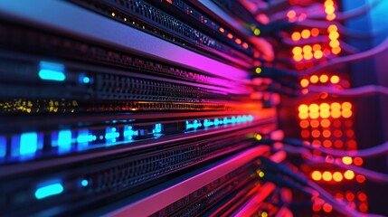 Poster - Vibrant Server Room Network Technology Data Center
