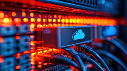 Poster - Cloud Server Network Data Center Technology Illuminated