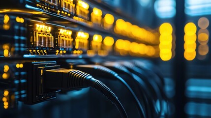 Poster - Network Server Room Technology Data Center Cable Connections