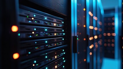 Poster - Server Room Technology Data Center Network Digital Infrastructure