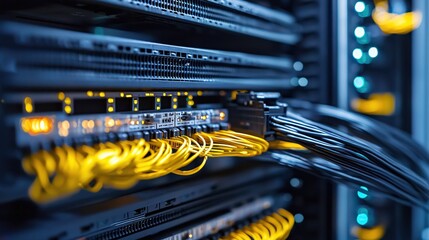 Poster - Network Server Room Technology Data Center Cables Connections