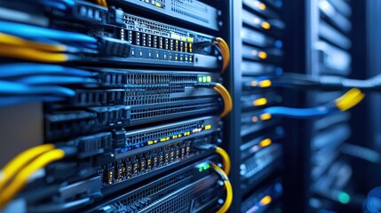 Poster - Powerful Server Rack Network Data Center Technology Infrastructure