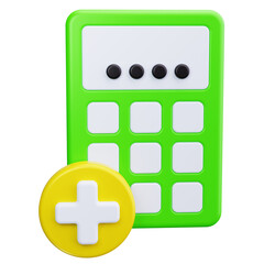 Wall Mural - Calculator 3d render icons