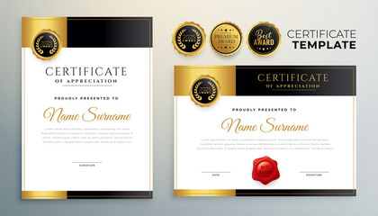 Sticker - elegant multipurpose certificate of appreciation template for winner honor
