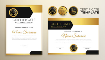 Sticker - premium certificate of appreciation background for college graduates