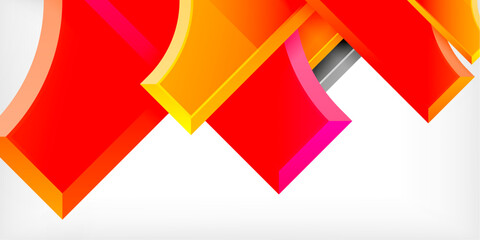 Poster - Arrow with round elements. Color geometric shapes background. Vector Illustration For Wallpaper, Banner, Background, Card, Book Illustration, landing page