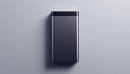 Poster - Sleek, Dark Gray Rectangular Object with Black Top, Studio Shot