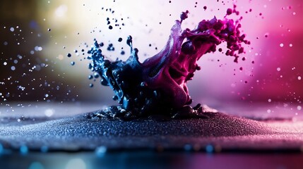 Wall Mural - Abstract Colorful Liquid Splash: A Dynamic Symphony of Hues