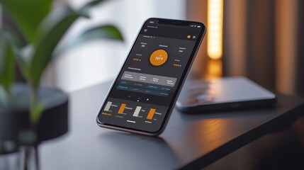 Poster - Modern Mobile App Interface Design: Clean and User-Friendly Dashboard