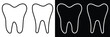 © Gemivector5 - Tooth line icon set. Tooth icon set. teeth icon. Dentistry symbol.