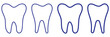 © Gemivector5 - Tooth line icon set. Tooth icon set. teeth icon. Dentistry symbol.