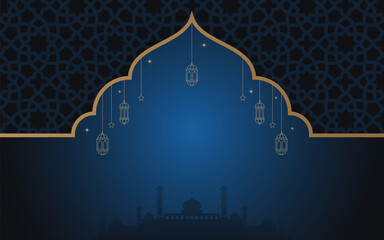Wall Mural - Festive Islamic Ramadan Background Design with Elegant Patterns
