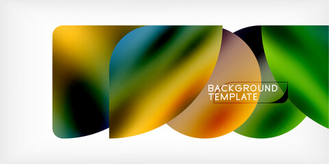 Poster - Color geometric shapes background shadow circles